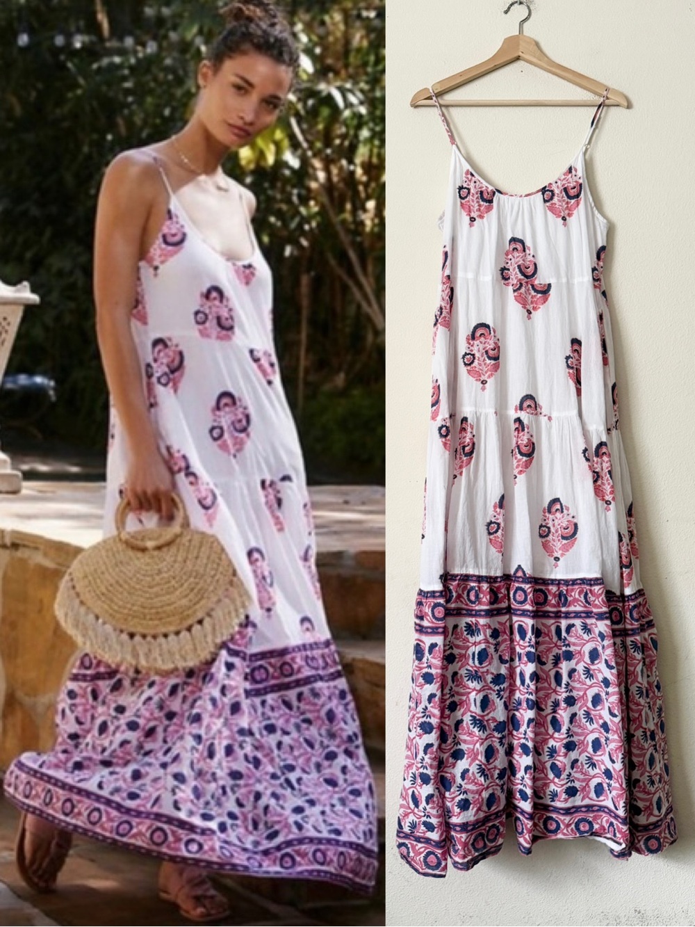 Roller Rabbit MEDIUM Dakota Sanu floral maxi dress